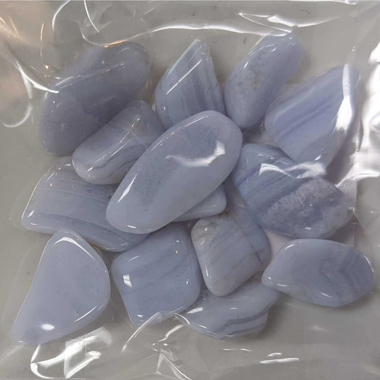 Mini Crafting Stones #C031 - Blue Lace Agate 14gm - $4.95