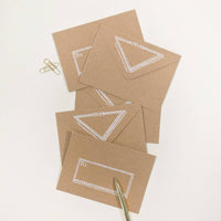 Back of brown kraft envelopes for Mini Greeting Card Dragonfly Birthday SC0151