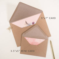 Mini Greeting Card Wish Birthday SC0163 with two kraft envelopes