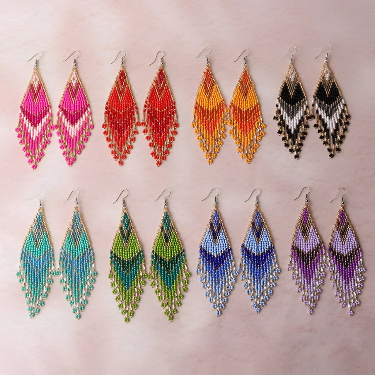 Miyuki Beaded Earrings - Choose your Color #LV9131