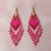 Miyuki Beaded Earrings - Choose your Color #LV9131 - Pink
