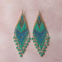 Miyuki Beaded Earrings - Choose your Color #LV9131 - Teal