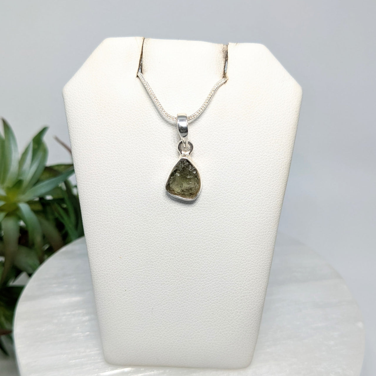 Moldavite 0.4’’ S.S. Pendant #LV6264 - $120