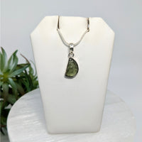 Thumbnail for Moldavite 0.6’’ S.S. Pendant #LV6262 - $98