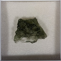 Thumbnail for Moldavite Raw Besednice 2.28g #SK0541 from Czech Republic, green moss on white surface