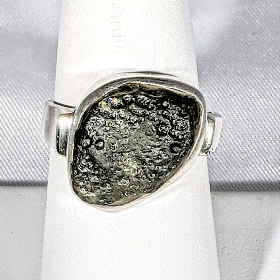 Moldavite Ring (Size: 6.2) #J808 - $190