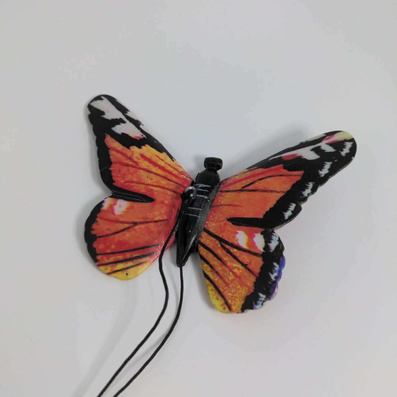 Vibrant orange black Monarch Butterfly Chime Woodstock HSBU keychain