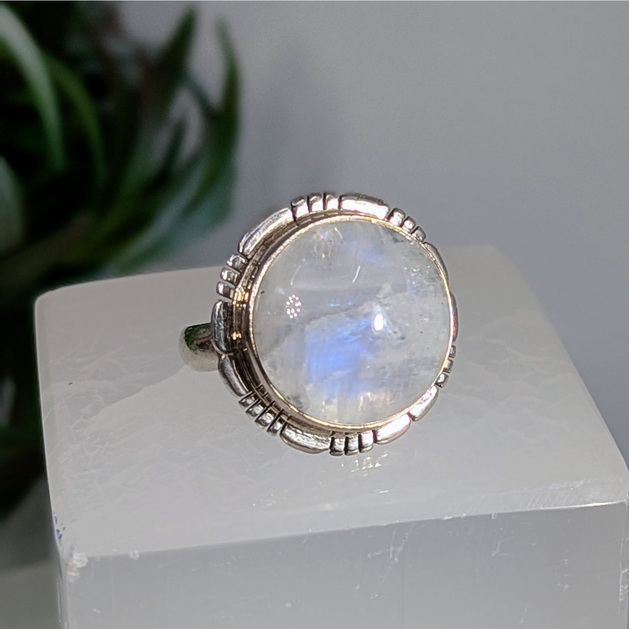 Moonstone Sz 10.25 Round Ring S.S. #LV9658 $108
