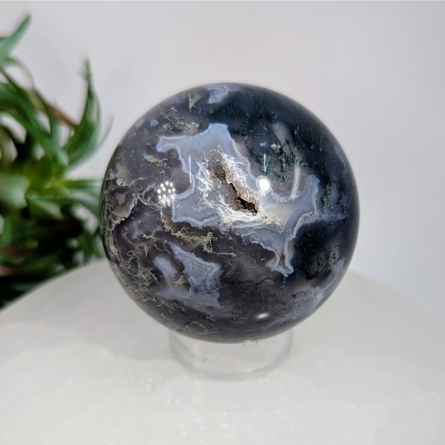 Moss Agate 2.2’’ Sphere #LV9281 - $70