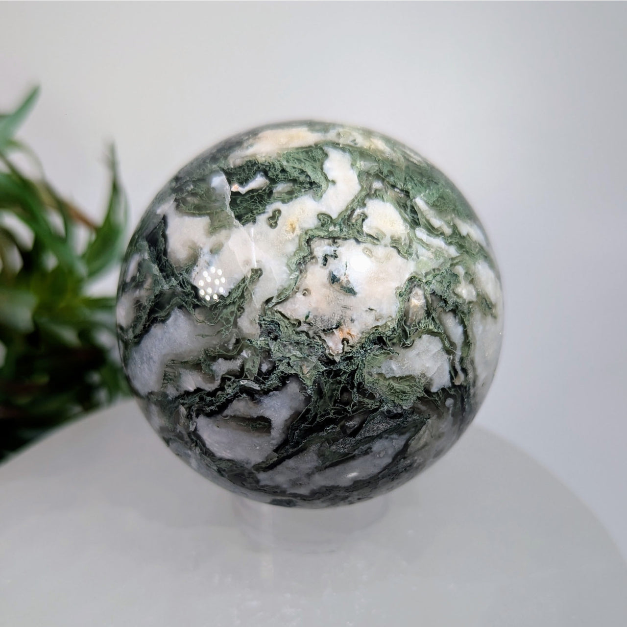 Moss Agate 2.5’’ Sphere #LV9282 - $98