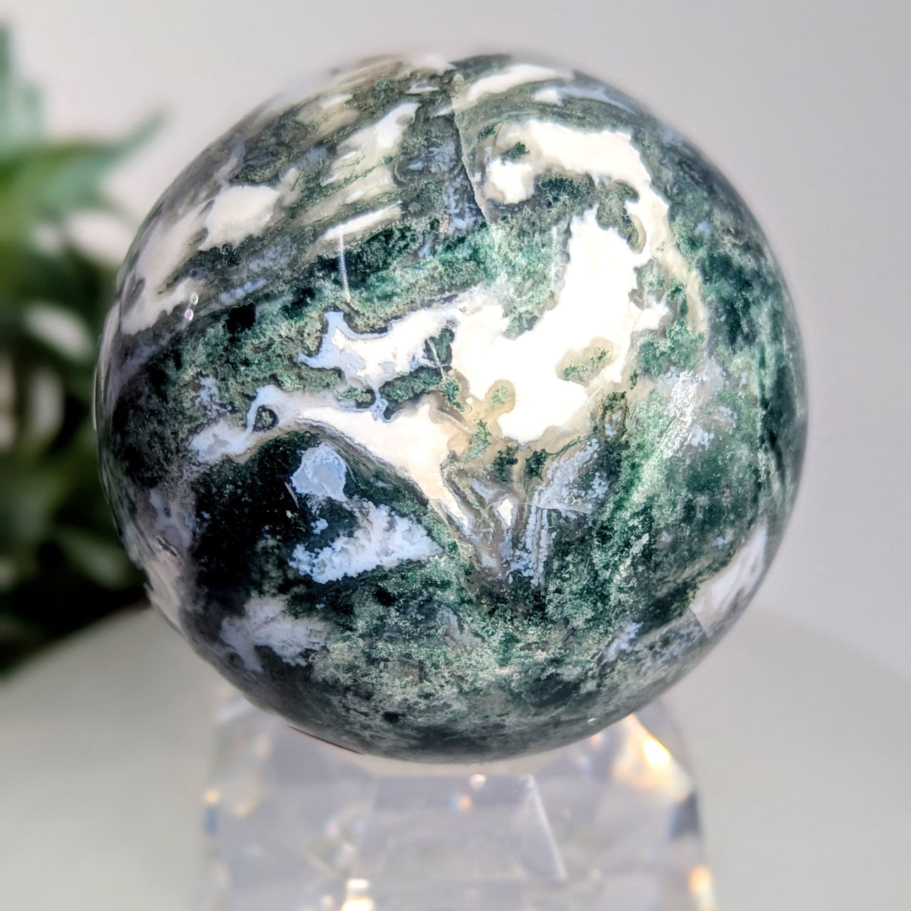 Moss Agate 2.6’’ Sphere #LV9252 - $98