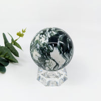 Thumbnail for Moss Agate 2.7’’ Sphere #LV6165 - $85