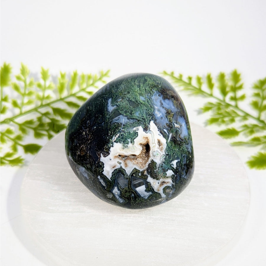 Moss Agate 2.8" Energy Stone #BC1482