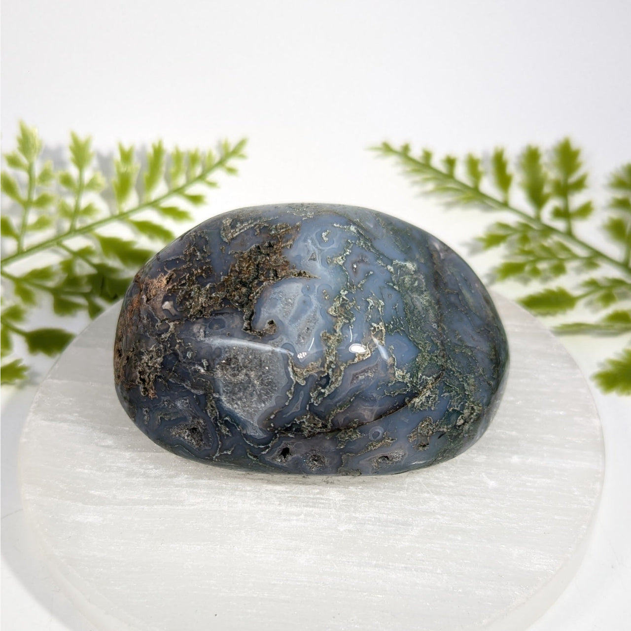 Moss Agate 3.1" Energy Stone #BC1484