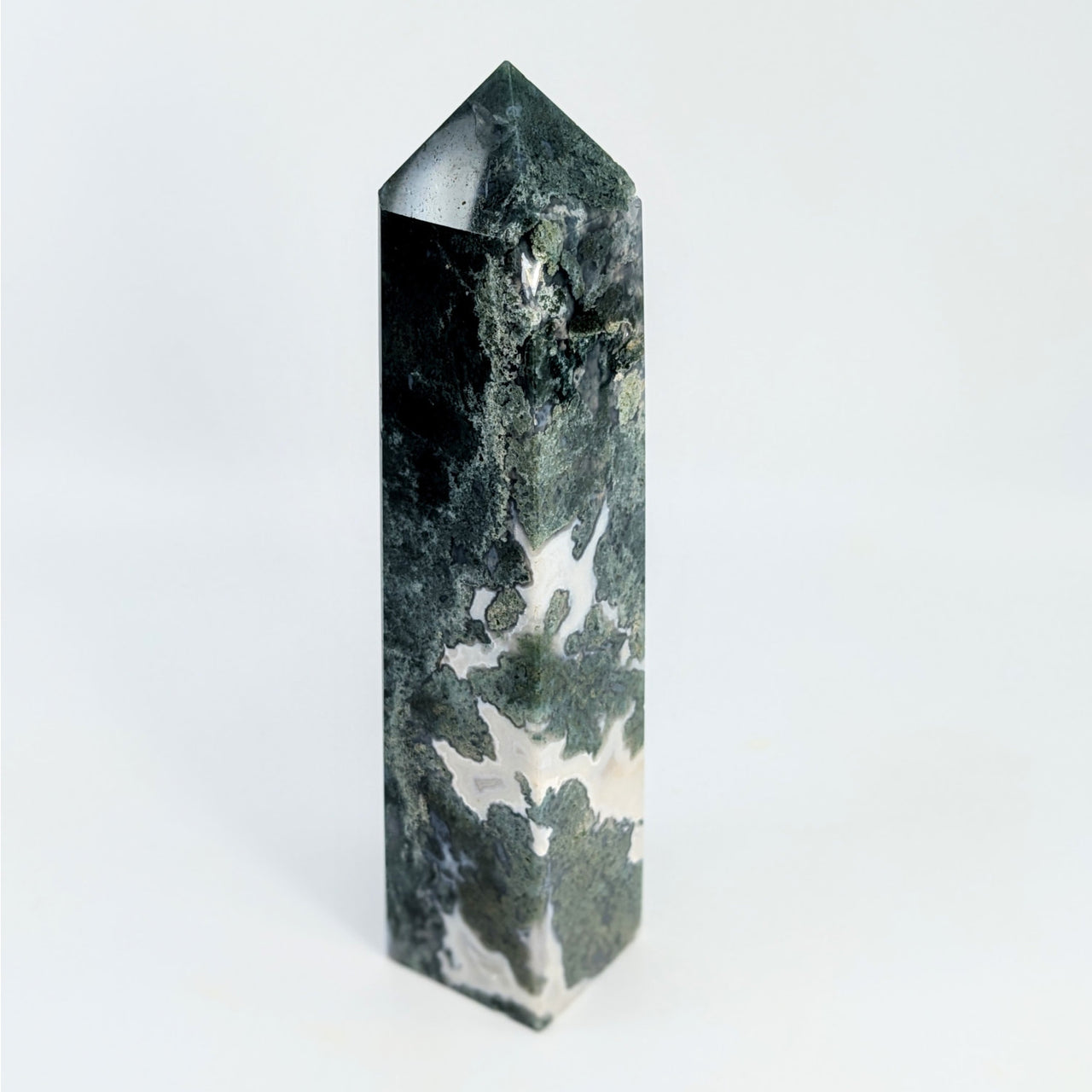 Moss Agate 7’’ Tower #LV6589 - $68