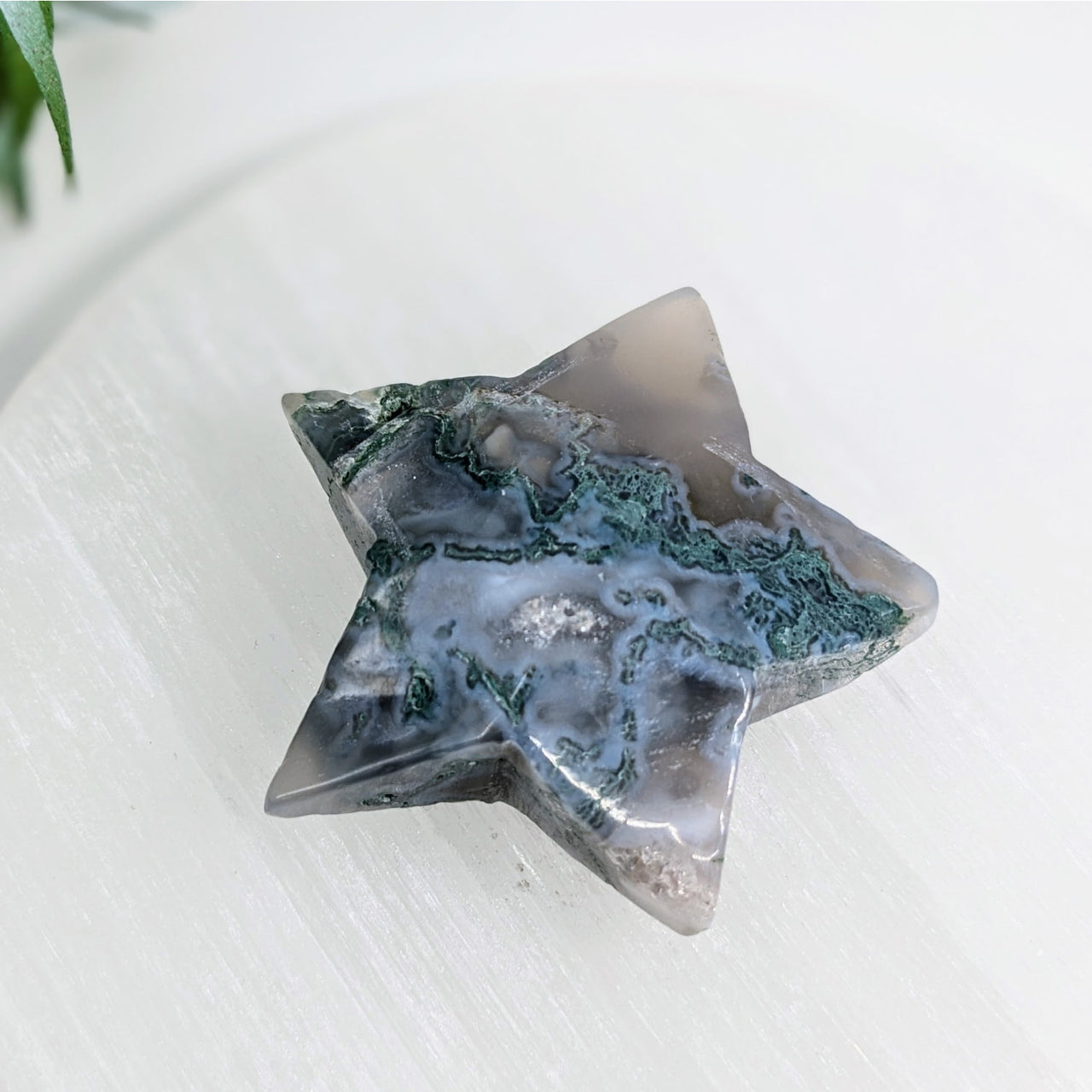 Moss Agate Star 2’’ #LV6099 - $28