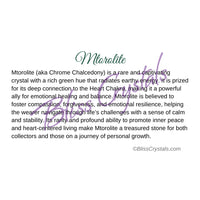 Mtorolite Crystal Information Card Double sided #HC180 $1.25