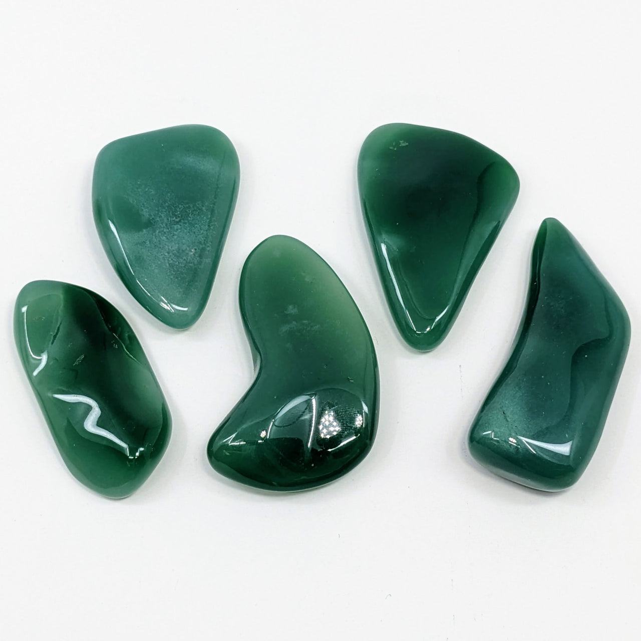 Green jade chalcedony agate palm stones Mtorolite 1.9-2.3’ Chrome Chalcedony #LV2947