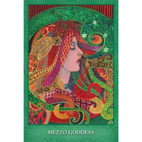 Vibrant mezzo goddess tarot card from Mystic Sisters Oracle Deck