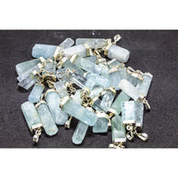 Natural Aquamarine Pendant Sterling Silver 925 #LV3699 $48
