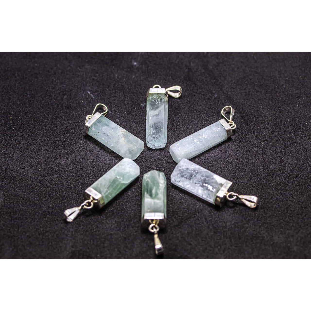 Natural Aquamarine Pendant Sterling Silver 925 #LV3699 $48