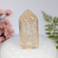 Natural citrine 3-inch generator tower from Brazil #BC0736