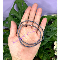 Natural Sapphire Faceted Beaded Necklace 2mm Gemstone Beads