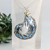 Thumbnail for Nautilus Shell 2’’ S.S. Wire Wrapped Pendant #LV5878 - $99