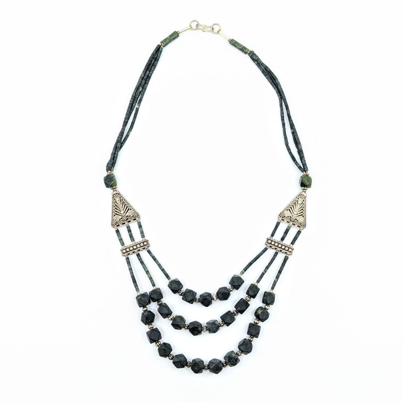 Nephrite Jade 24’’ Triple Strand Necklace #LV6835 - $68