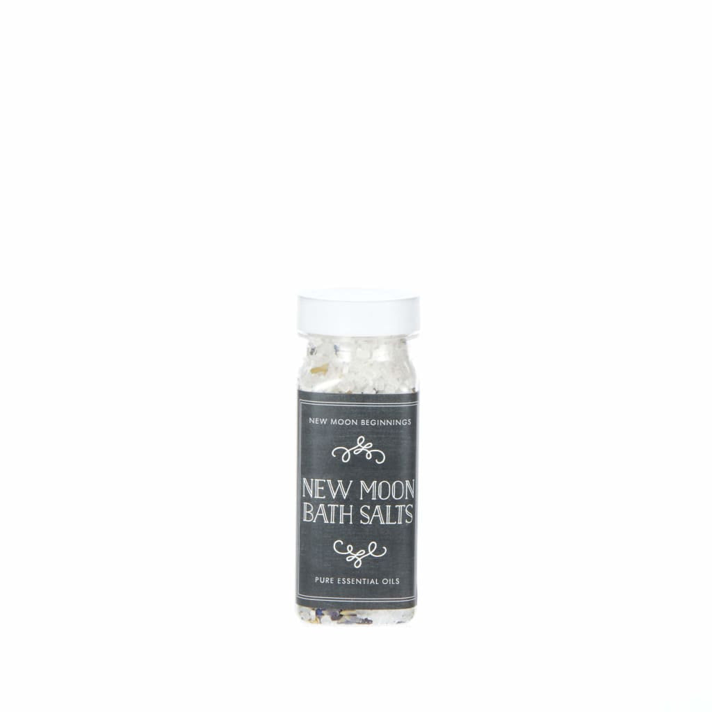 New Moon Crystal & Herb Bath Salt Soak 4oz - Luxurious Relaxation in a Bottle