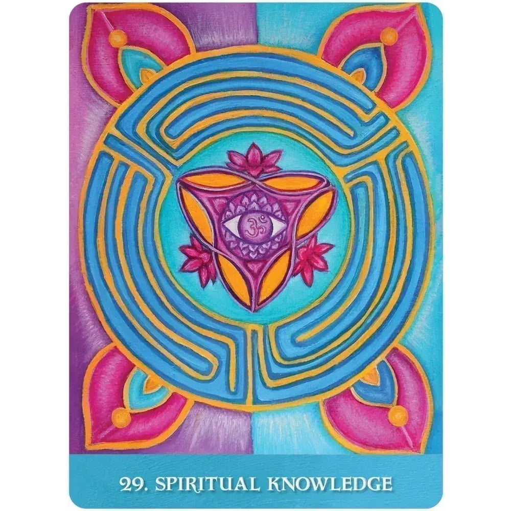 Vibrant eye in multi-colored mandala from New Orleans Oracle Deck LV9581