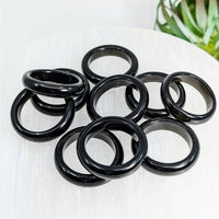 Thumbnail for Obsidian Multi-Size Full Stone Ring #LV6194 - $6.95