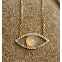 Opal Evil Eye 17’’ Adjustable Necklace #LV9464 - $94
