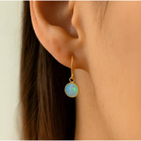 Opal Hoop 1’’ Earrings #LV9466 - $88