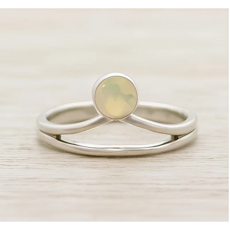 Opal V Sterling Silver Ring #LV9461