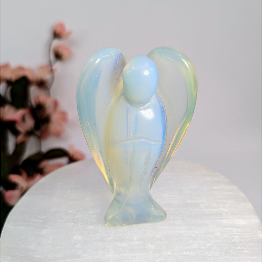 Opalite angel figurine from the Opalite 2.75-inch Large Angel Carving #LV8084