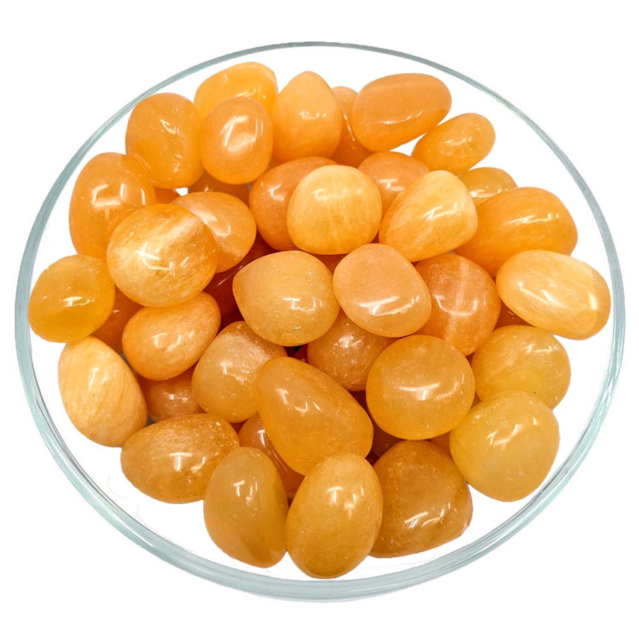 Orange Calcite Tumble Stone (1’’ round) #LV2276 - $5
