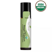 Thumbnail for Organic Respir Support Lip Balm with Organic Oils, 10 ml Roll On Essential Oil Blend