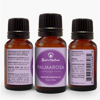 Thumbnail for PALMAROSA Essential Oil Single Note BN31 by Best of Nature - three labeled bottles