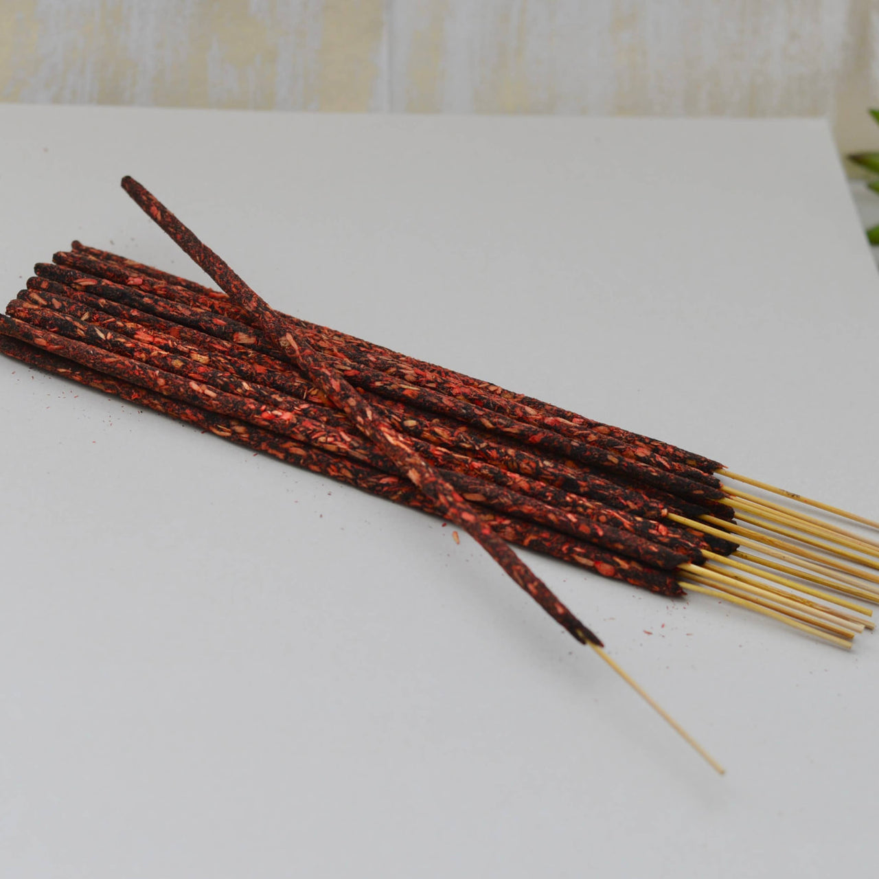 Palo Santo Smudge Incense Sticks, 10 reddish-brown bundle in plastic pouch