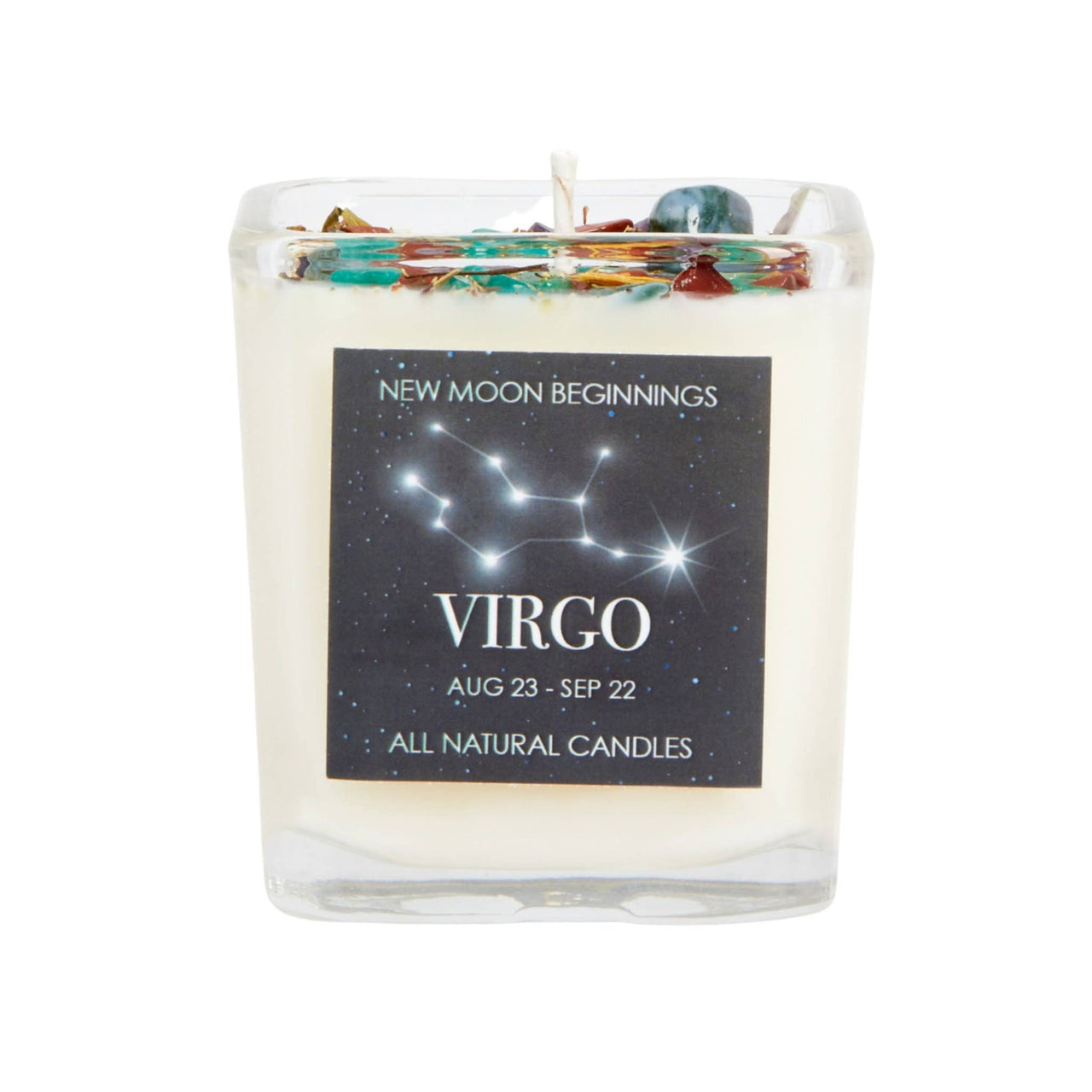 Peaceful Home vio zodiac sign candle from Crystals & Herb Energy Candles 7.5oz #LV5489