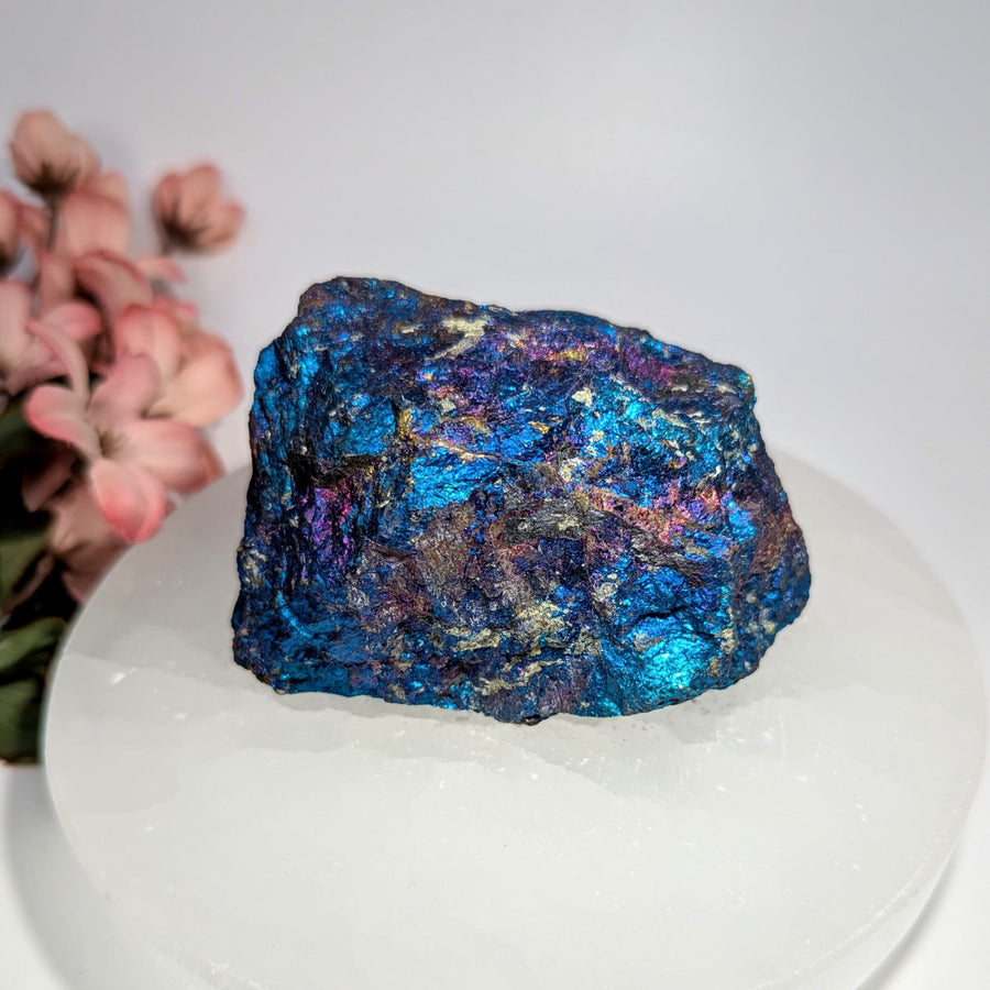 Vibrant 2.25’’ peacock stone chalcopyrite rough specimen #BC0655