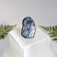 Pietersite 1.5 inch tumbled stone with smooth dark blue and silver streaks polished for jewelry and crystals use