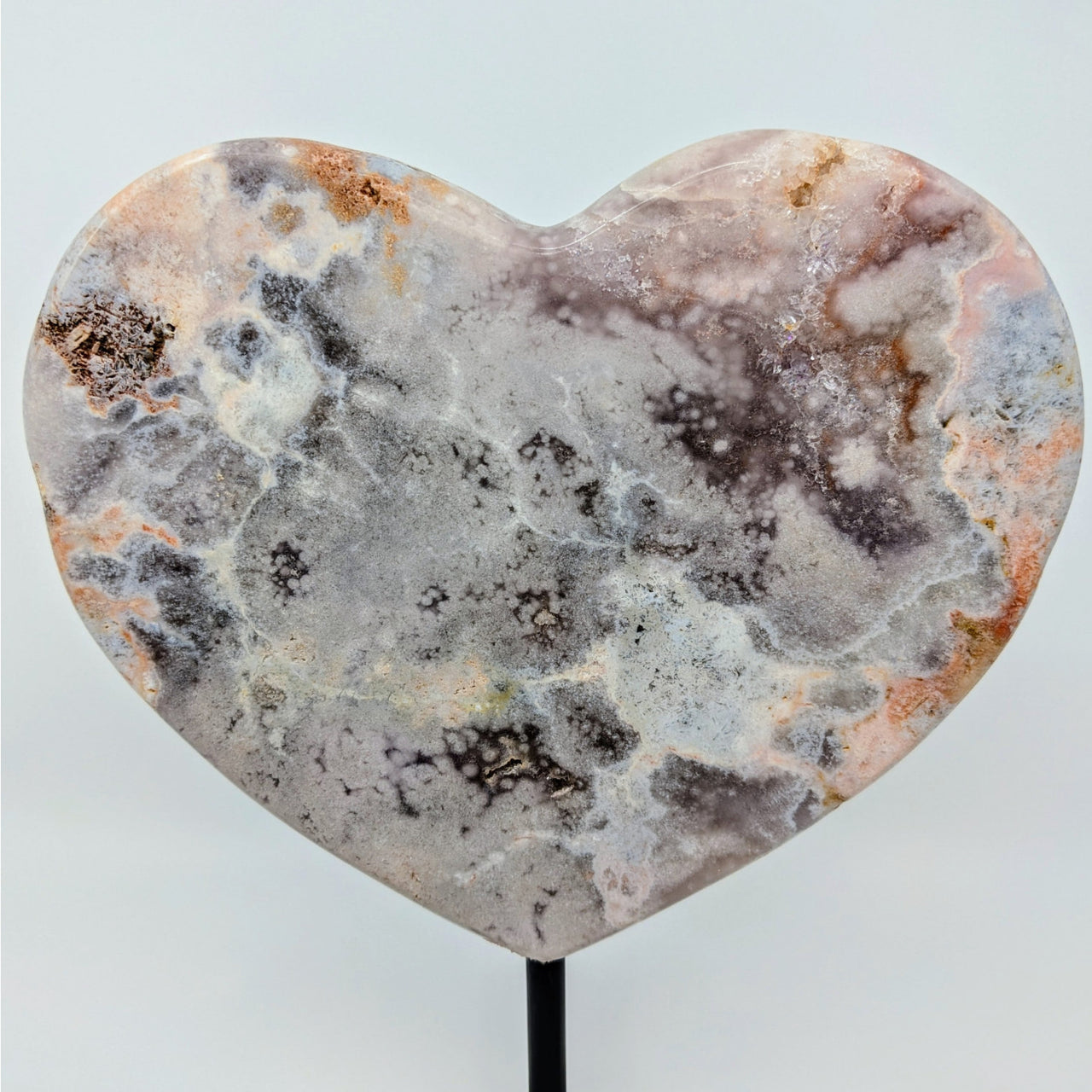 Pink Amethyst Polished Heart on Stand SALE 30% OFF (1.36