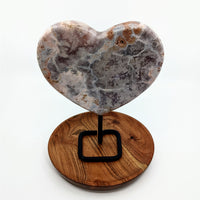 Thumbnail for Pink Amethyst Polished Heart on Stand SALE 30% OFF (1.36