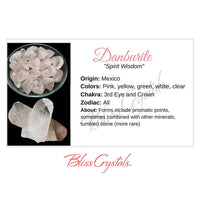 Thumbnail for DANBURITE Crystal Information Card Double sided #HC119