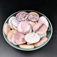 Thumbnail for A bowl of pink opal palm stones, Pink Opal 1.4’-1.6’ Palm Stone #LV1835