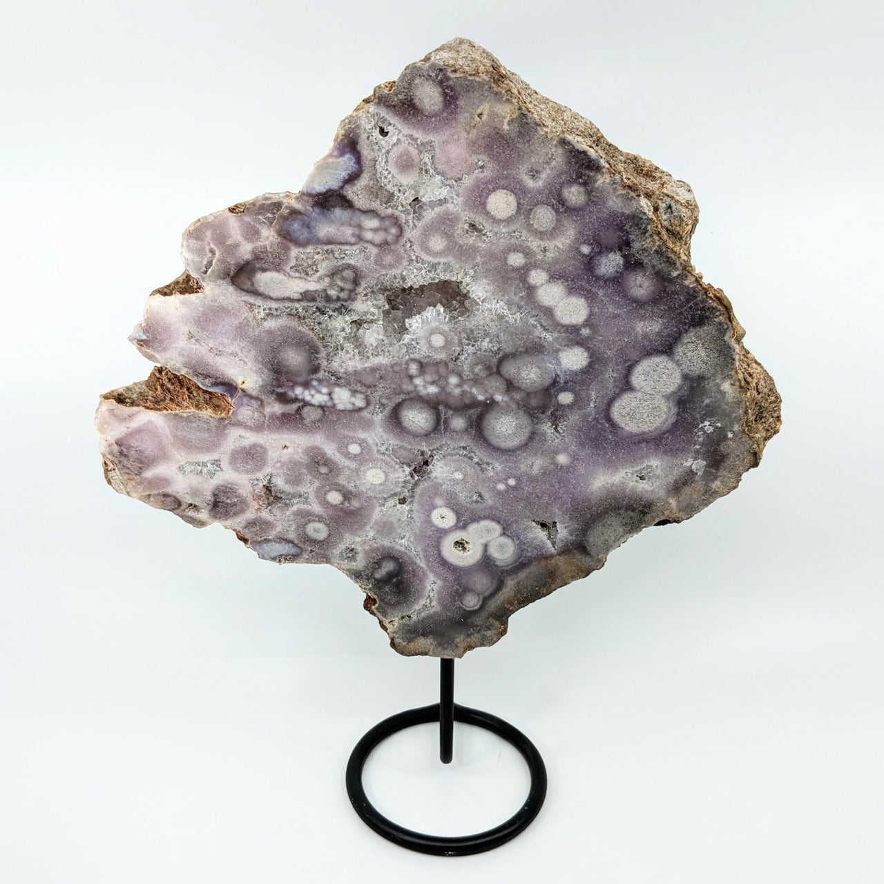 Pink Purple Amethyst 13’ Specimen with Black Ring on Stand #LV2449