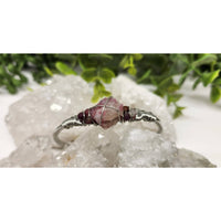 Thumbnail for Pink Tourmaline Gemstone Wire Wrapped Bangle Cuff Bracelet