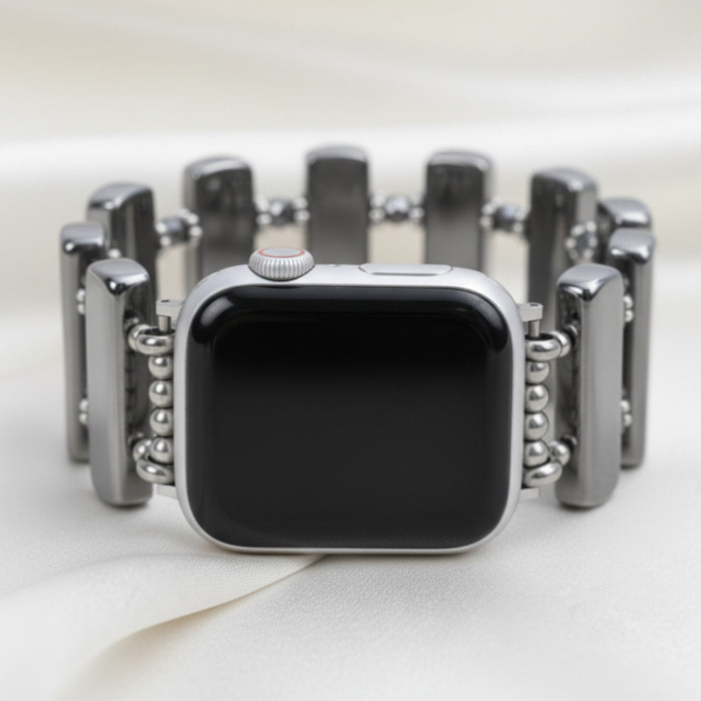 Platinum Eclipse Terahertz Stretch Apple Watch Strap #BC0533